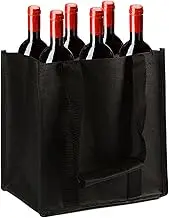 6 Bottle Wine Carrier | Wine Bags for Travel Reusable,Secure Wine Carrying Bag for Travel, Wine Bags, Sturdy for 6-Bottle Red Wine Transporter