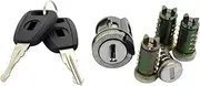 GIFAYUAN Fit for Fiat Cylinder Complete Set Barrel with GT15R Blade 2 Keys Replacement Set Car Door Ignition Trunk Locks