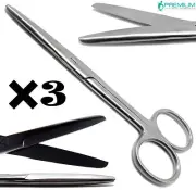 3× Mayo Scissors Straight 5.5" Blunt/Blunt Surgical Operating Instruments