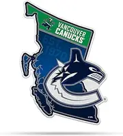 Rico Industries NHL Vancouver Canucks State Shape Shape Cut Pennant - Home and Living Room Décor - Soft Felt EZ to Hang