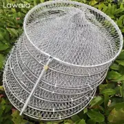 Gray Braided Wire Hand Net Fishing Cage Power Racket String Stainless Steel Bag