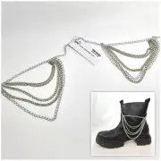 12th Tribe Boot Chain Bracelet Anklet Shoe Bling Silver Metal