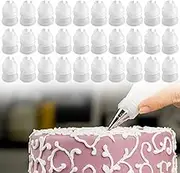 LUTQ 30 Pack Piping Bag Couplers for Icing Nozzles, Small Couplers for Piping Bags, Transparent