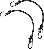 KALLORY 2Pcs Long Bungee Cord with Hooks Durable Elastic Rope for Luggage Camping and Clothes Drying Heavy Duty Easy to Use Versatile Fixing