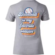 NWT Love & Pineapples size Small "Baseball is my Favorite Season" Graphic T