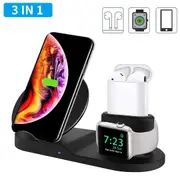 3 in 1 Wireless Charger Upgrade Wireless Charger Stand .compatible All QI Phones and AirPods