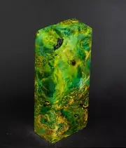 BIRD EYE MAPLE BURL IN GREEN PATTERNS & ALBINO 119*49*29 mm