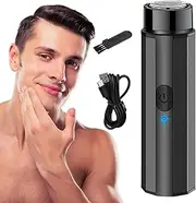 Travel Electric Rechargeable | for Men | Mobile Pocket Size Foil Shaver, Wet Dry Use USB Rechargeable Beard Shaver Portable Hair