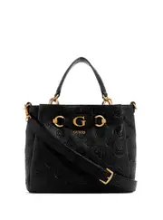 GUESS Women's Black Izzy Small Satchel Bag