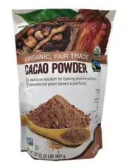 Organic Fair Trade Unsweetened Cacao Powder - 32 oz Superfood Delight