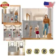 Space-Saving 48" Tall Mesh Dog Gate - Perfect for Homes with Kids and Pets