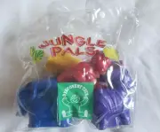 NIB Vtg 80's Discovery Toys JUNGLE PALS Bath Tub/Pool Safari Zoo Animal Set Rare