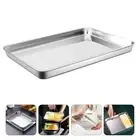 Stainless Steel Cookie Sheet Baking Pan Oven Tray Commercial Baking Sheet 2 Pcs