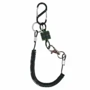 Strong Green Magnet Fish Landing Net Holder & Release Carabiner Clip & Lanyard