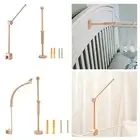 Children's Bed Bracket, Bed Bell , Wooden Rotary Toy Decoration Crib Mobile Arm