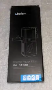 Cherlam Submersible Aquarium Internal Filter 6W Adjustable Fish Tank Filter NIB