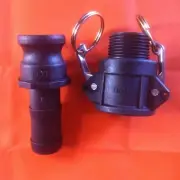 Camlock 1 inch BSP Set | Type B + E | Poly / Glass | hose fire pump