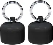 Lyfengdeam 2 Pcs Creative Mini Jewelry Storage Box Portable Travel Ring Necklace Bracelet Earrings Organizer Fashion Keychain Container Gifts (Black)