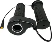 1 Pair Full Twist Throttle Ebike Portable Lightweight Full Twist Throttle with 3 Pin Waterproof Connector for EBike or Folding Electric Scooter