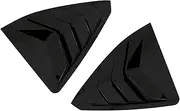 Compatible For Lexus ES 350 300h 2019 2020 Accessories ABS Rear Window Louvers Shutters Blinds Cover Trim 2pcs Car Styling(Matter Black)
