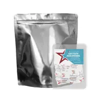 (100) 7 Mil Gallon Seal-Top Stand Up Pouch Mylar Bag + 500cc Oxygen Absorbers