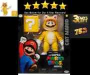 Super Mario Bros Movie 5 Inch Cat Mario Action Figure with Question Box Accessor