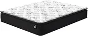 STARRY EUCALYPT Single Memory Foam Mattress Duracoil Bonnell Spring 24cm Thickness, Medium Firm Pillow Top Bed Mattress with Enhanced Edge Support and Airflow Design, Mirabelle White