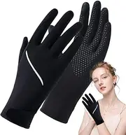[Generic] Sun Protection Gloves - UV Protection Sunscreen Ice Silk Gloves | UV Protective Touchscreen Sun Gloves for Driving Cycling