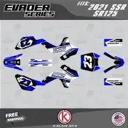 Graphics Kit for SSR SR70C SR110 SR125 70 100 125 2021 Evader Series - Blue