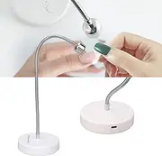 ElgnAura LED Nail Lamp, 3W Gel Polish Dryer Quick Drying Light, Gooseneck Curing Lamp for Gel Nail Art and Fluorescent Paint