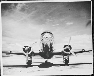 American Airlines Dc-3 Passenger Airplane Waits For Takeoff 1900 Old Dc3 Photo