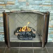 Fireplace Screens 3 Panel Fireplace Screen-Antique Copper Fireplace Screen Flat Fireplace Screens Decorative