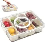 Generic Glass Food Storage Containers with Removable Compartments, Assorted Sizes