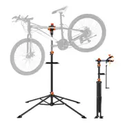 Bike Repair Stand, 36.3 kg Heavy-duty Steel Bicycle Repair Stand, Adjustable Height Bike Maintenance Workstand with Magnetic Tool Tray Telescopic Arm, Foldable Bike Work Stand for Home,