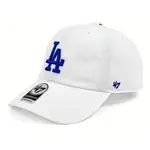 47 BRAND CLEAN UP 洛杉磯道奇鴨舌帽 白色 經典MLB棒球帽 男女 水洗款老帽 大LOGO軟頂剌繡LA帽