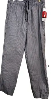 Chef Works Pants Large Elastic Waist New w/ Tags Culinary Kitchen Unisex