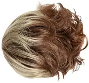 Healeved Fashionable Short Length Wig Gradient Rose Mesh Curly Bangs Wig Realistic Hair Hair Accessories
