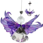 Angel Fairy Crystal Suncatcher gift, car mirror rainbow suncatchers purple