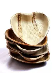 Heart Palm Leaf Biodegradable, Compostable AKA Bamboo Plates