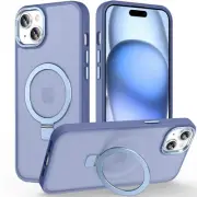 Magnetic for iPhone 15 Plus Case with Invisible Stand, [10 FT Drop Protection...