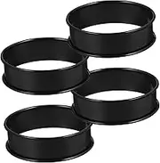 AUTSUPPL 4pcs Stainless Steel English Muffin Rings Non-Stick Baking Tools for Pastries Inner Diameter Easy to Clean and Dishwasher Safe for Home and Bakery Use