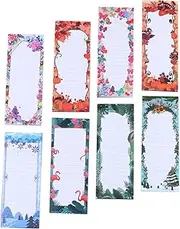BUTIFULSIC 8pcs Magnetic Sticky Notes Fridge Note Pads Refrigerator Memo Papers Magnetic Paper Magnetic Notepads Writing Pads Magnetic Grocery List Grocery List Pads Bulk Writing Board Office