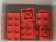 LEGO Parts - Red Plate 2 x 2 - No 3022 - QTY 10
