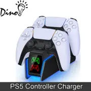 PS5 Controller Charger with RGB Light Dual Stand Charger Dock
