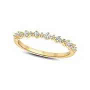 0.25 CT. T.W. Natural Diamond Stack Anniversary Band in Solid 10K Yellow Gold