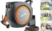 Ruvup Retractable Garden Hose Reel, 1/2in x 110ft Automatic Gardening Hoses