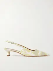 [Aeyde] Aeyde - Catrina Snake-effect Leather Slingback Pumps - Snake print - IT37 IT 37 Animal print