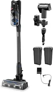 BISSELL PowerClean FurGuard 280W Self-Standing Cordless Vacuum with Long Run Time, Tangle Free Self-Cleaning Brush Roll, Strong Suction, Two Batteries, Motorised Upholstery Tool, & Bright Headlights