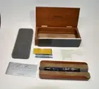 NIB Parker Duofold Centennial Blue Marble Fountain Pen 18k gold M 83 NIB RARE