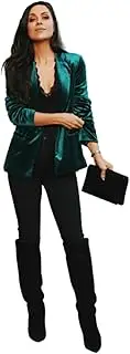 [Kromoc] Women's Velvet Suit Jacket Party/Prom/Business/Casual/Daily/Dinner Blazer